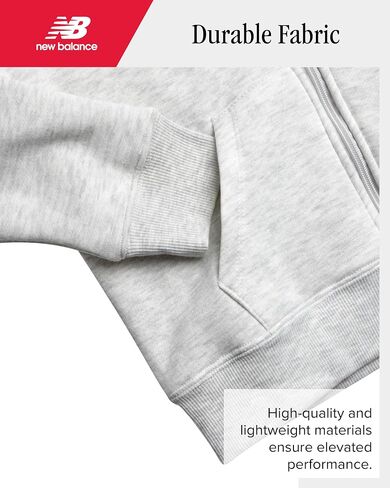 سويت شيرت للأولاد من New Balance - هوديس من الصوف الناعم بسحاب كامل ومبطن بصوف الشيربا للأولاد - سويت شيرت مريح بغطاء للرأس (8-20) in Saudi Arabia