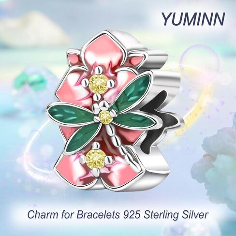 Plant Series Charms for 925 Sterling Silver for Women's Bracelets & Necklaces Dangle Pendant for Christmas Day Valentine's Day Mother's Day Jewelry Gifts for Women in Kuwait