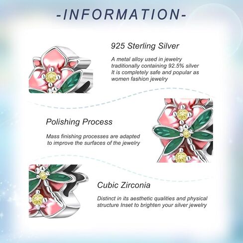 Plant Series Charms for 925 Sterling Silver for Women's Bracelets & Necklaces Dangle Pendant for Christmas Day Valentine's Day Mother's Day Jewelry Gifts for Women in Kuwait