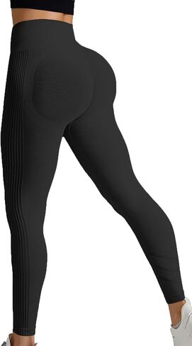 Womens Workout Leggings High Waist Tummy Control Yoga Leggings in Kuwait