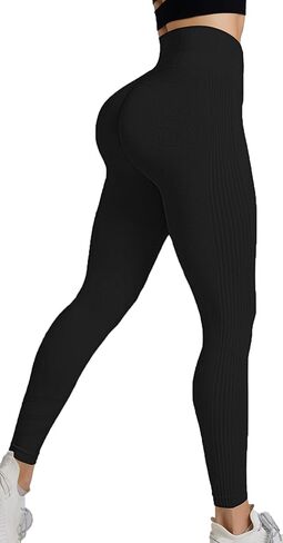 Womens Workout Leggings High Waist Tummy Control Yoga Leggings in Kuwait