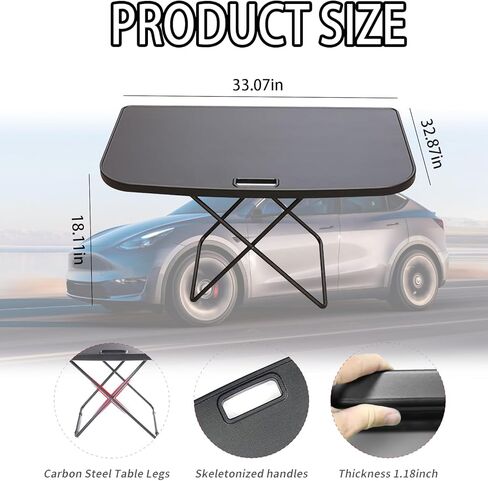 طاولة قابلة للطي لصندوق السيارة من GearUp متوافقة مع طراز Tesla Y 2024 2023 2022 2021 طاولة صينية صندوق السيارة للتخييم لملحقات Tesla Model Y in Kuwait