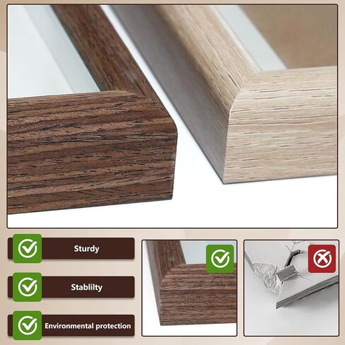 6x8 Picture Frame, Solid Wood Picture Frame, Hardwood Frame with Tempered Real Glass, Rustic Wooden Picture Frame for Tabletop or Desktop Display (brown) in Saudi Arabia