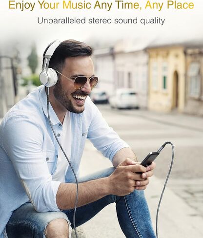 BlueRigger 3.5mm 90 Degree Stereo Audio Cable (6FT, L-Shaped Right Angle Jack, Auxiliary Cable, Male to Male, Hi-Fi Sound) – Aux Cord for Headphones, Car Stereo, Speaker, Phone, Tablet, Laptop in Kuwait
