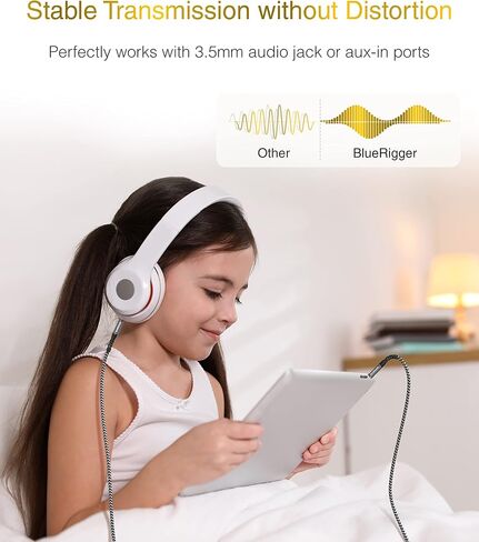 BlueRigger 3.5mm 90 Degree Stereo Audio Cable (6FT, L-Shaped Right Angle Jack, Auxiliary Cable, Male to Male, Hi-Fi Sound) – Aux Cord for Headphones, Car Stereo, Speaker, Phone, Tablet, Laptop in Kuwait