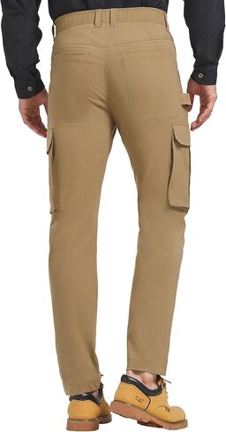 Men's Carpenter Cargo Pants Stretch Slim Fit Hiking Pants Waterproof Workout Outdoor Trousers with Pockets in Saudi Arabia