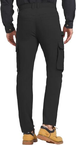 Men's Carpenter Cargo Pants Stretch Slim Fit Hiking Pants Waterproof Workout Outdoor Trousers with Pockets in Saudi Arabia