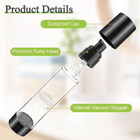 6 Pack 120ml/4oz Airless Pump Bottles Refillable Vacuum Pump Dispenser Plastic Cosmetic Container for Makeup Foundation Moisturizer Shampoo Toiletry in Saudi Arabia