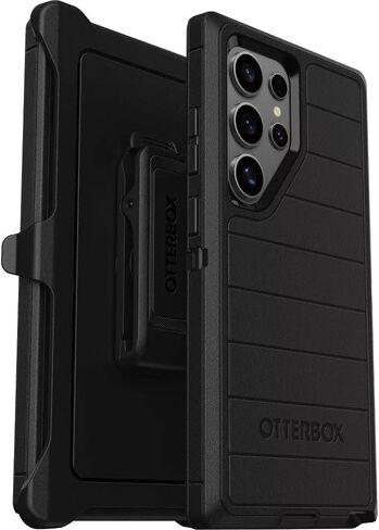 OtterBox Samsung Galaxy S24 Ultra (فقط) - حافظة سلسلة Defender - أحذية من جلد الغزال الأزرق - بدون شاشة - متينة ومتينة - مع حماية للمنافذ - يتضمن مشبك الحافظة - حماية دفاعية ميكروبية in Saudi Arabia
