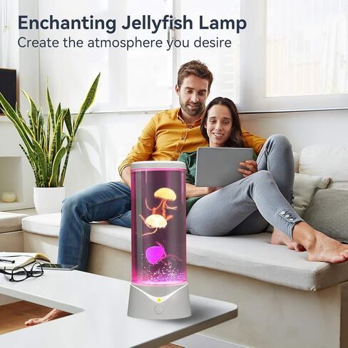 Boho Decor Jellyfish Lamp Large Jelly Fish LED Aquarium Fashion Table Lamp 9 Color Changing 2 Modes Green Nature Room Night Light in Saudi Arabia