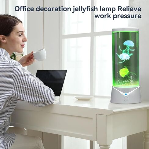 Boho Decor Jellyfish Lamp Large Jelly Fish LED Aquarium Fashion Table Lamp 9 Color Changing 2 Modes Green Nature Room Night Light in Saudi Arabia