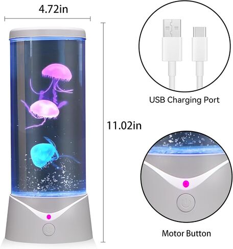 Boho Decor Jellyfish Lamp Large Jelly Fish LED Aquarium Fashion Table Lamp 9 Color Changing 2 Modes Green Nature Room Night Light in Saudi Arabia