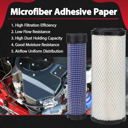11013-7044 & 11013-7045 Inner & Outer Air Filter Cleaners For Combo OEM Donaldson Kohler P821575 & P822858 46438 & 42985 2508301-S & 2508304-S M131802 M131803（set of 4） in Kuwait