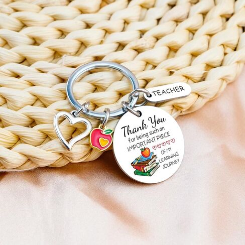 Ikacvb شكرا لك هدايا المعلم أفضل المعلمين تقدير الهدايا للنساء الرجال المعلم سلاسل المفاتيح مجوهرات ما قبل المدرسة المعلم هدايا عيد الحب المعلمين هدايا عيد الميلاد in Kuwait