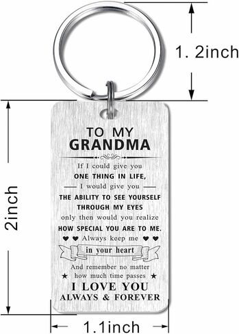 هدايا Gezxin الجدة سلسلة المفاتيح - إلى جدتي هدية عيد الميلاد من الأحفاد - أفكار عيد ميلاد سعيد للجدة - أحبك الجدة عيد الحب هدايا عيد الفصح in Kuwait