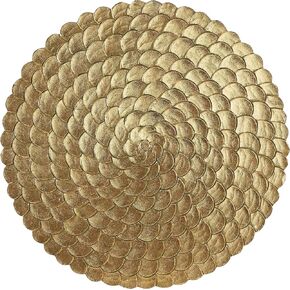 Deco 79 Wood Plate Home Wall Decor Carved Radial Wall Sculpture, Wall Art 47" x 2" x 47", Gold