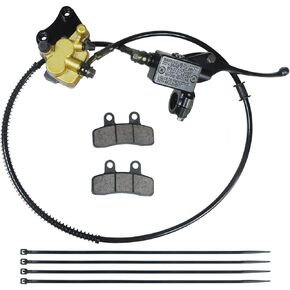 Front Hydraulic Disc Brake Master Cylinder Caliper Assembly with Pads for 50cc 70cc 90cc 110cc 125cc SSR125 SSR110 TAOTAO DB10 DB14 Apollo Dirt Pit Bike ATV Parts Heavy duty