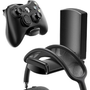 (2 Pack) Sticky Headphone Stand Controller Holder - EURPMASK Adhesive Gaming Headset Hook, Headphone Holder for Desk with Soft Rubber Pads, Universal PC Gaming Accessory Controller Headset Stand,White