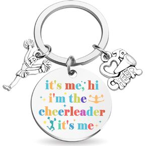 Cheerleader Gift Charm Keychain Cheerleading Gifts Cheer Stuff Cheer Team Gifts Cheer Jewelry for Girls Women