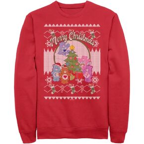 Fifth Sun Care Bears Xmas Sweater Mens Pullover Crew Fleece