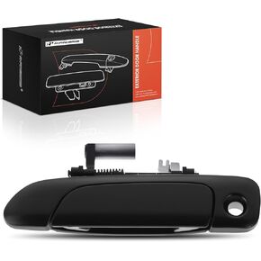 A-Premium Front Left Driver Side Exterior Door Handle with Keyhole Compatible with Honda Fit 2007-2008, Primed Black, Replace# 72180-SLN-A01ZC