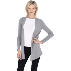 Cashmeren Classic Soft Knit Open Cardigan 100% Merino Wool Long Sleeve Sweater for Women
