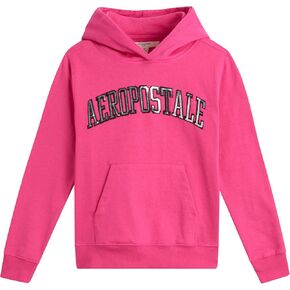 AEROPOSTALE Girls' Hoodie - Active Fleece Pullover Hoodie with Sequin & Embroidered Logo - Warm Sweatshirt for Girls (7-16)