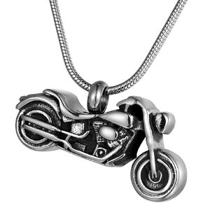 Engraved Motorcycle Cremation Urn Pendant Necklace Punk Personalized Ashes Holder Keepsake Memorial Jewelry