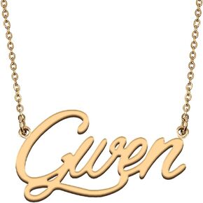 HUAN XUN Personalized Jewelry Custom Initial Pendant Custom Name Necklaces for Women Womens