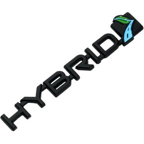 1Pc Hybrid Emblem 3D Metal Badge Door Rear Tailgate Decal Sticker Nameplate Logo (Black)
