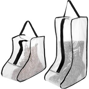 2 Pcs Clear Boot Storage Bag,Plastic Tall Boot Bag,Shoe Bags for Travel,Clear Shoe Bags for Tall Boot Storage,Boot Bags for Cowboy Boots,Waterproof & Dustproof Boot Bags for Travel,Boot Bag Equestrian