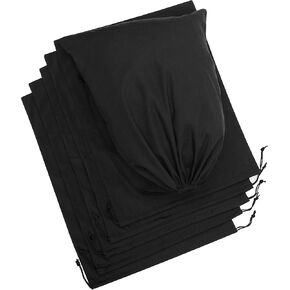 DR Cotton Blend Drawstring Bags 6-Pack For Shoes Storage Pantry Gifts (14 x 17 inch - 6 pack)
