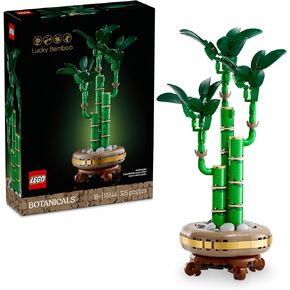 LEGO Botanicals Lucky Bamboo Building Set - Artificial Plant for Indoor Home Décor, Adults Ages 18+ - Fake Plant Decoration for Table, Desk, Office - Gift for Valentines Day - 10344