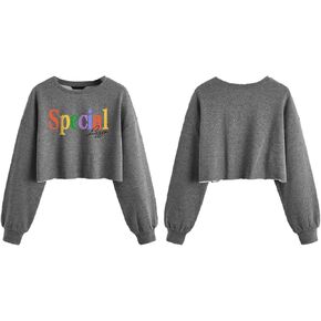 Lizzo Unisex-Adult Exclusive Special Multicolor Cropped Crew Sweatshirt