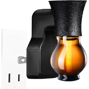 Plug in Oil Diffuser, 2 Packs Blank for DIY Air Freshener Make Unique Home Scent Aromatherapy, Work w/Essential Oil, EO+Water, Fragrance Refill for Plugins (2 Polarized Plug+2 Glass+2 Wick)