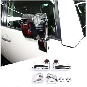 Door Rear View Mirror Cover Compatible with Toyota FJ Cruiser 2007-2021, ABS Exterior Side View Mirror Cover, Auto Door Rearview Mirror Protective Trim Cap, 6 PCS (Matte Black)