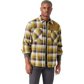 BASS OUTDOOR Men's Heavy Weight Snap Front Shacket with Elbow Ripstop Reinforcement Standard