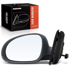A-Premium Driver Side Power Door Mirror - Compatible with Volkswagen Jetta 2005-2010 - Heated Manual Folding Gray Outside Rear View Mirror w/Turn Signal- Replace# 1K1857507DB9B9
