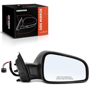 A-Premium Driver Side Power Door Mirror - Compatible with Chevrolet Malibu 2008-2012 & Saturn Aura 2007-2009 - Non-Heated Manual Folding Black Outside Rear View Mirror - Replace# 20893859