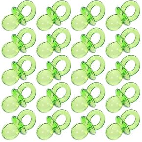 2 Bags Acrylic Baby Pacifier, Baby Shower Pacifier Favor Baby Shower Gender Show Gender Reveal Party Decoration for DIY Baby Shower Birthday Party Gift Green
