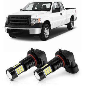 6000K زينون أبيض H10 9145 9140 LED مصابيح الضباب 2400 لومن لكل زوج متوافق مع 2004 2005 2006 2007 2008 2009 2010 2011 2012 2013 2014 Ford F150 F-150، حزمة من 2