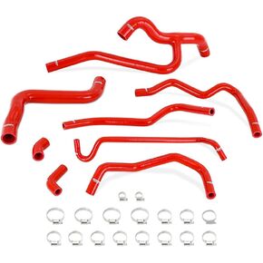 Mishimoto MMHOSE-MUS40-05RD Silicone Radiator & Heater Hose Kit, Compatible With Ford Mustang V6 4.0L 2005-2010, Red