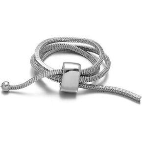 Silver Chain Rings for Women Double Layer Twist Band Rings Punk Stacking Ring Adjustable Statement Finger Ring Non Tarnish Rings Holiday Party Fashion Jewelry Gifts