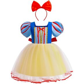 Dressy Daisy Princess Costumes with Headband Birthday Fancy Halloween Party Tulle Dress for Girls Size 18 Months-7