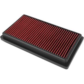 Auto Dynasty Red Washable Drop-In Air Filter Panel Compatible with Toyota Avalon C-HR Camry Rav4 Crown Sienna GR86 Lexus ES NX RX UX 2018-2025 1.8L 2.0L 2.4L Gasoline 2.5L Hybrid Models CA12289