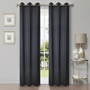 SUPERIOR Blackout Curtains, Room Darkening Window Accent for Bedroom, Living, Sun Blocking, Thermal, Abstract Modern Style, Shimmer Collection, Set of 2 Panels, 6 Grommets, 42" x 96", Deep Gulf