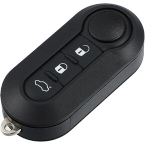 X AUTOHAUX 3 Button Replacement Key Fob Case Keyless Entry Remote Key Shell for Fiat 500 2007-2020 for Fiat 500X 2007-2020 for Fiat 500L 2007-2020