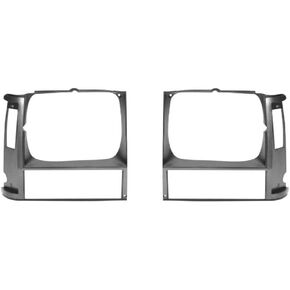 I-MATCH AUTO PARTS Set of 2 Left Driver & Right Passenger Side Head Light Door Bezel For 84-90 Jeep Cherokee, 86-90 Comanche 55000683 55000682 CH2512108 CH2513108