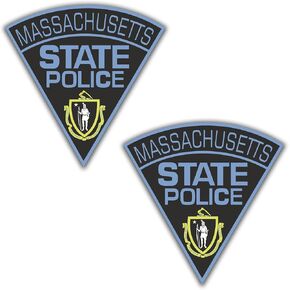 Massachusetts State Police Sticker for Car Vinyl Decal Truck Window Bumper Sticker Water Bottle Decal Hard Hat 2 in.Set of 2