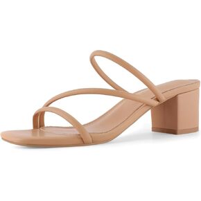 حذاء بكعب عريض من Shoe'N Tale للنساء بكعب منخفض مكتنز صنادل بكعب مربع مفتوح من الأمام سهل الارتداء in Saudi Arabia